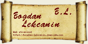 Bogdan Lekčanin vizit kartica